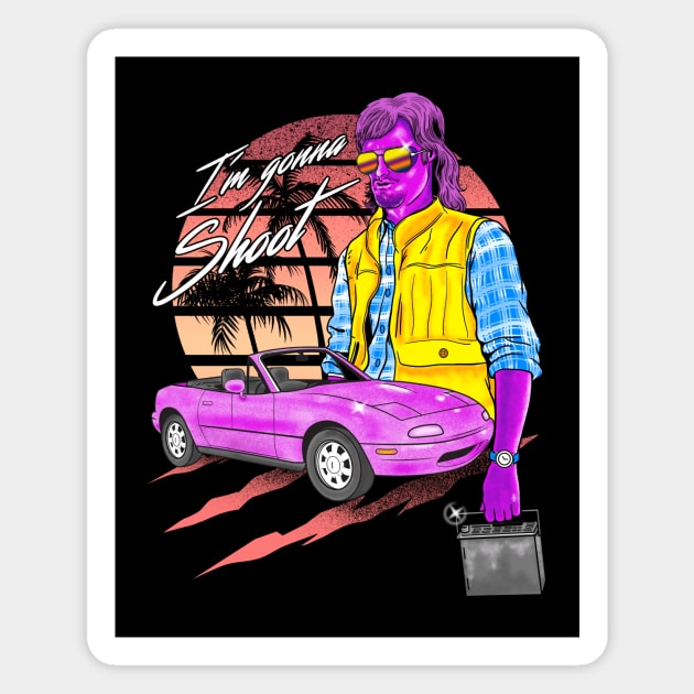 Classic MacGruber Synthwave Magnet by wolfkrusemark